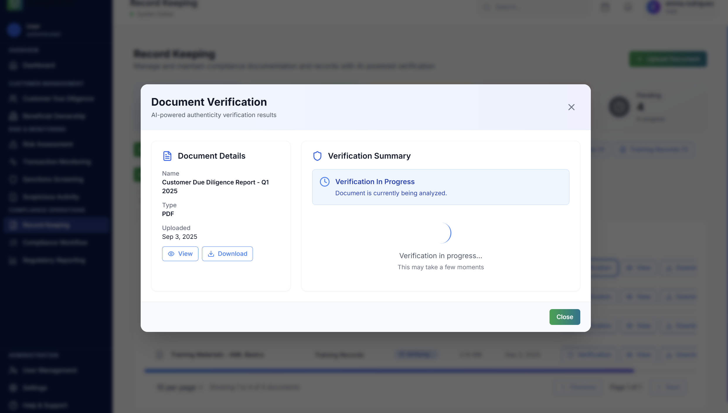 AI-Powered Record Keeping & Verification