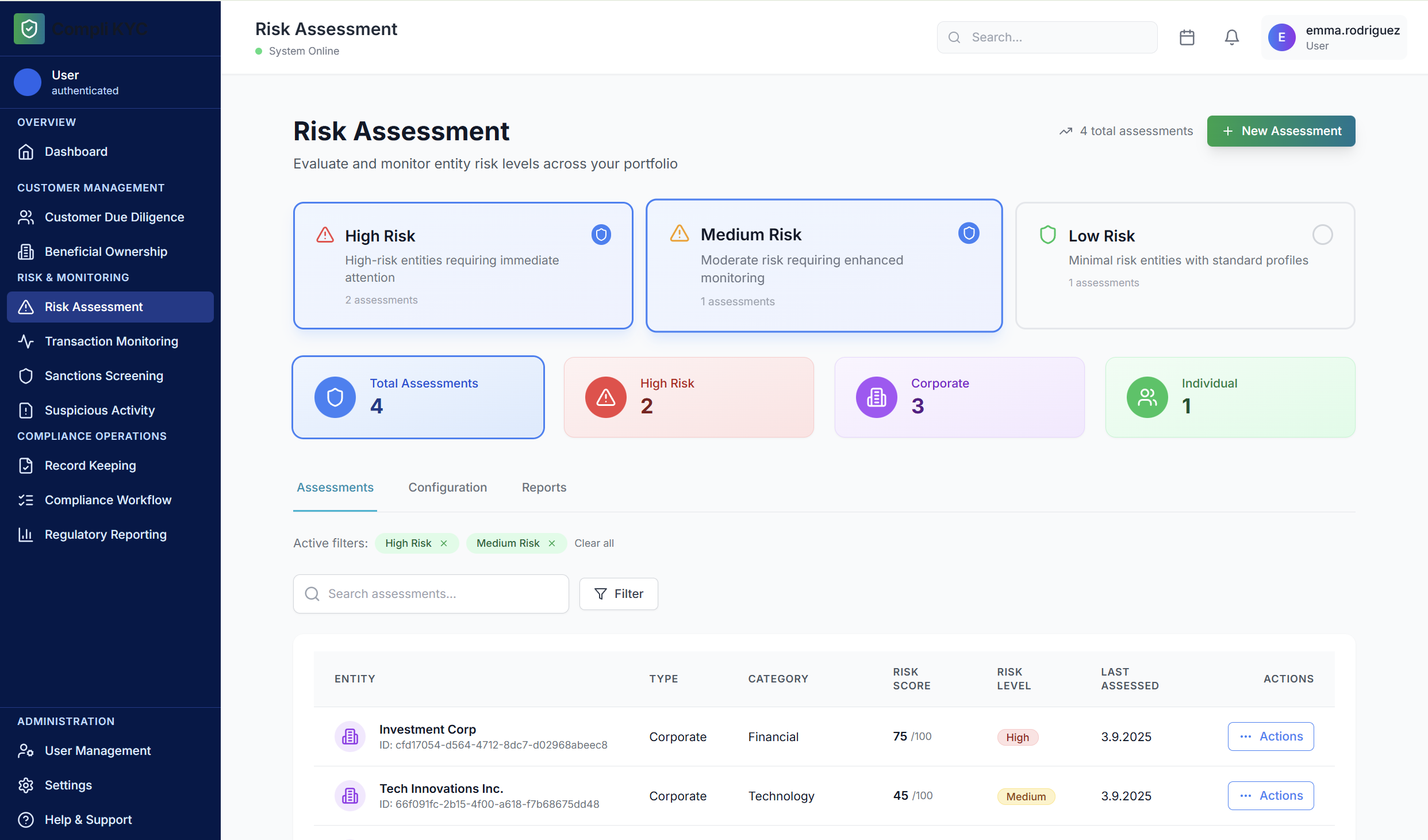 Smart Risk Assessment & Classification